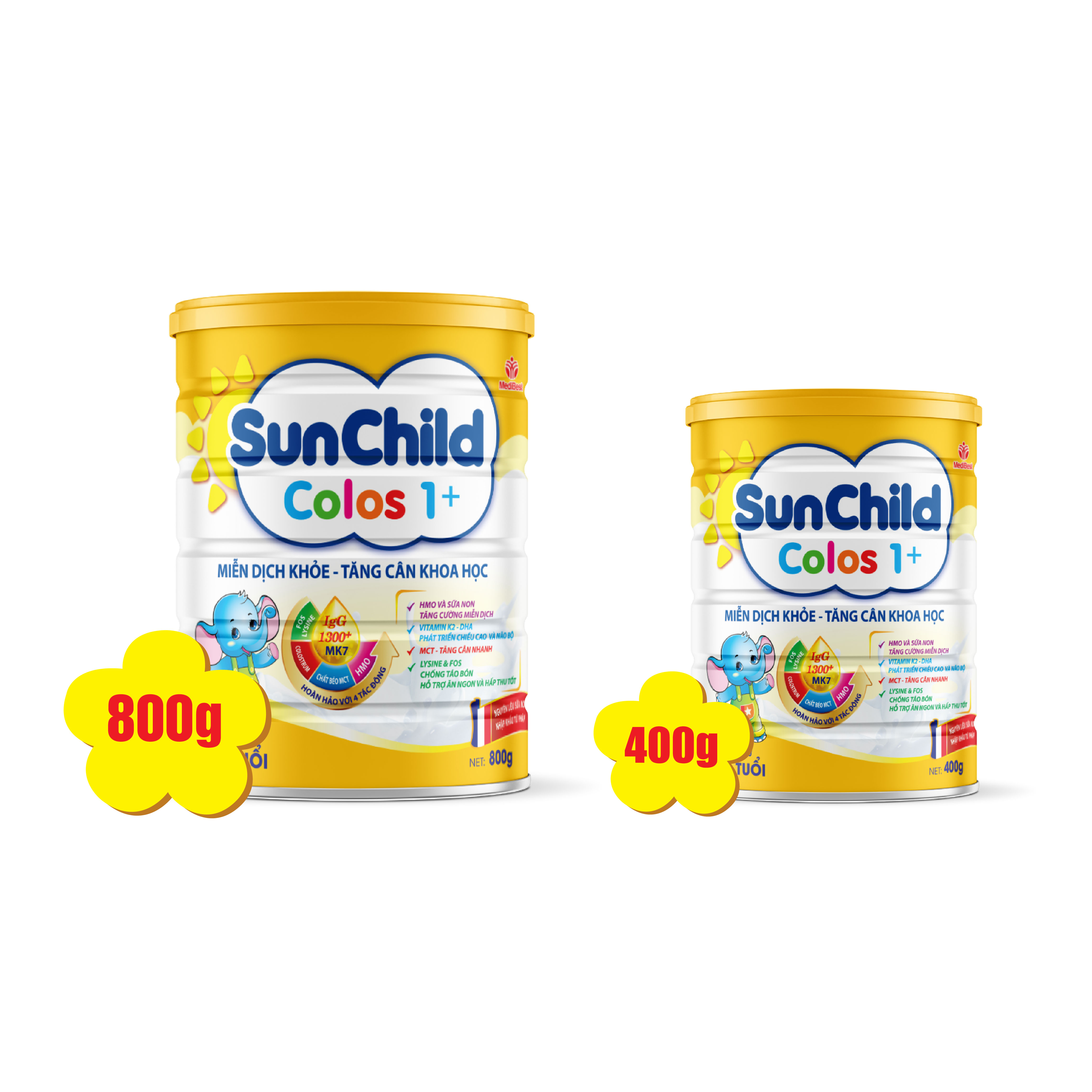 Sữa bột SunChild Colos 1+ - Dinh dưỡng cho trẻ biếng ăn, chậm lớn