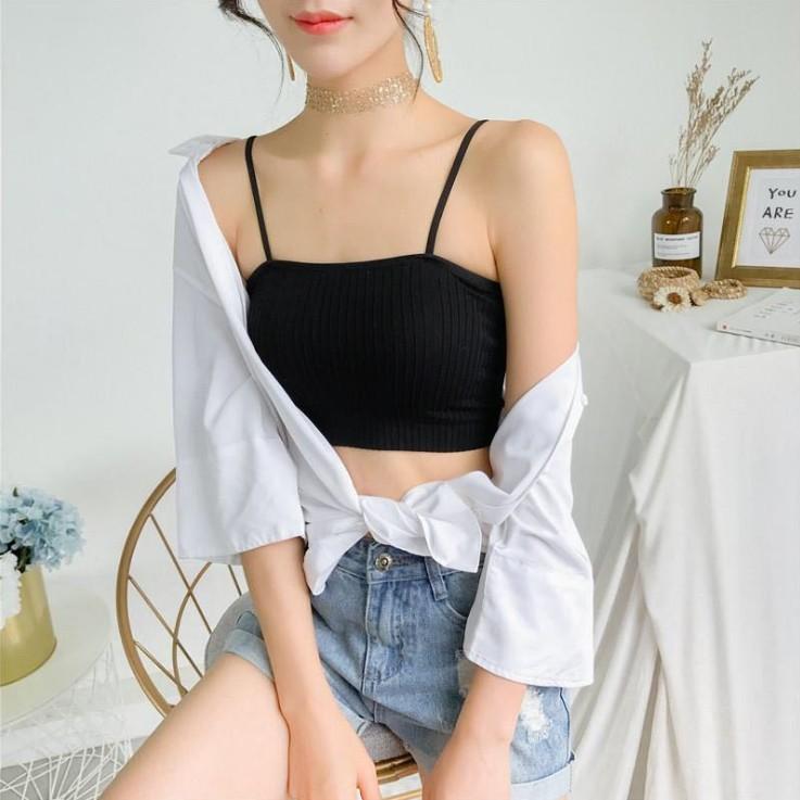 Áo ngực bra 2 dây gân tăm cực đẹp