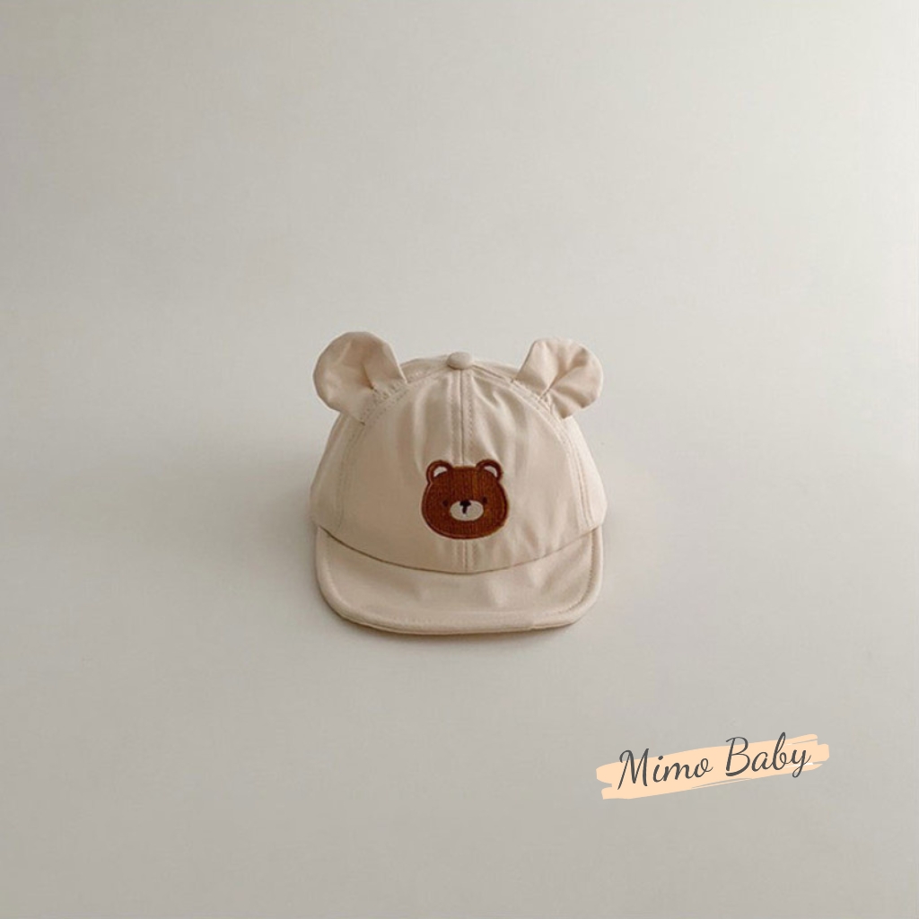 Mũ nón lưỡi trai thêu hình gấu đáng yêu phong cách hàn quốc cho bé MH232 Mimo Baby
