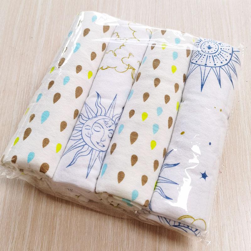 Màu Sắc Mới 4 Cái/gói 100% Cotton Flannel Nhận Được Bộ Chăn Bé Sơ Sinh Nhiều Màu Sắc Cobertor Bé Bedsheet Supersoft Chăn 76x76cm