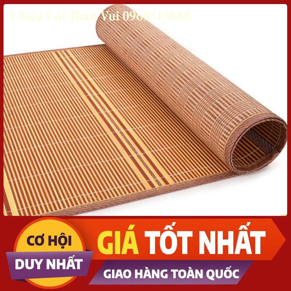 Chiếu Trúc In Gấu Chiếu Lót Lụa kích thước 1m5/1m6/1m8