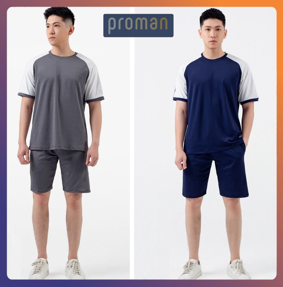 Bộ Thể Thao Nam Cộc Tay đồ bộ mùa hè Thời Trang Phong Cách Trẻ Trung Cao Cấp BO01 - PROMAN