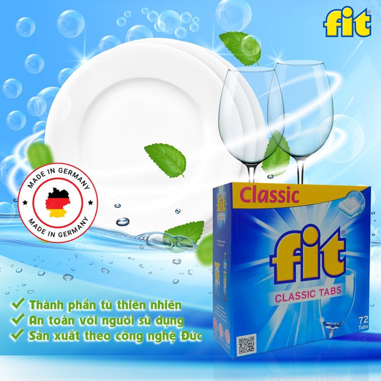 Combo 2 hộp viên rửa chén FIT Classic 144 viên (1.2kg/hộp)