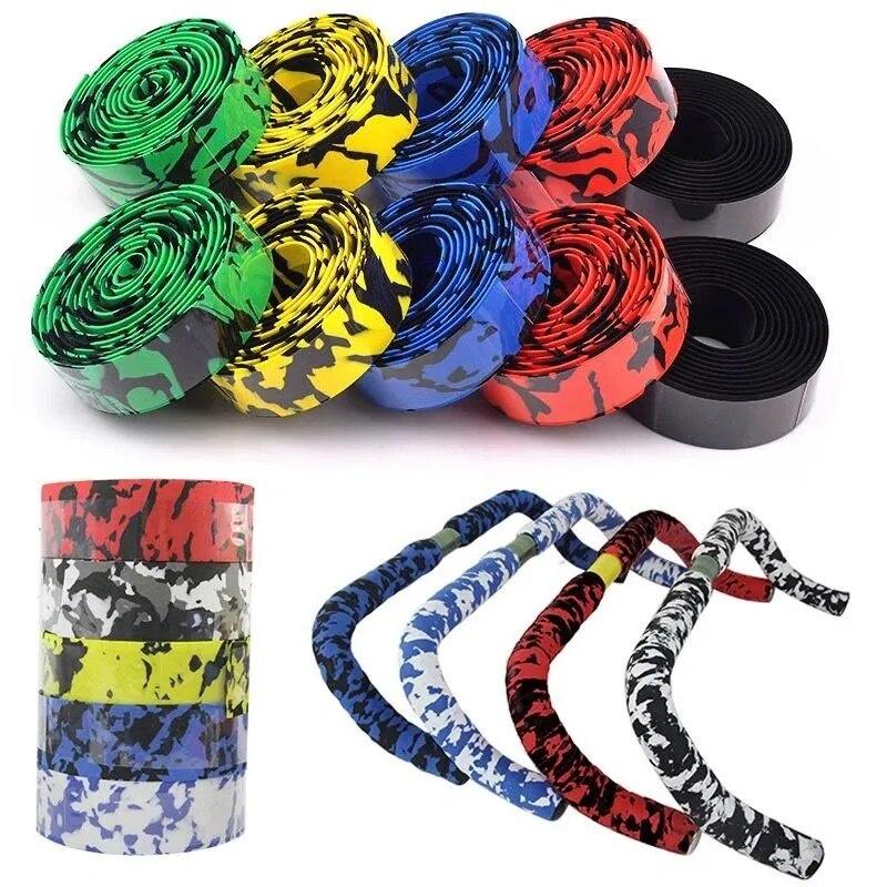 Road Bike Handlebar Tape Soft Road Bicycle Handlebar 1 Pair Cycling Soft EV Anti-Slip Bicycle Bar Tape Bycicle Accessories