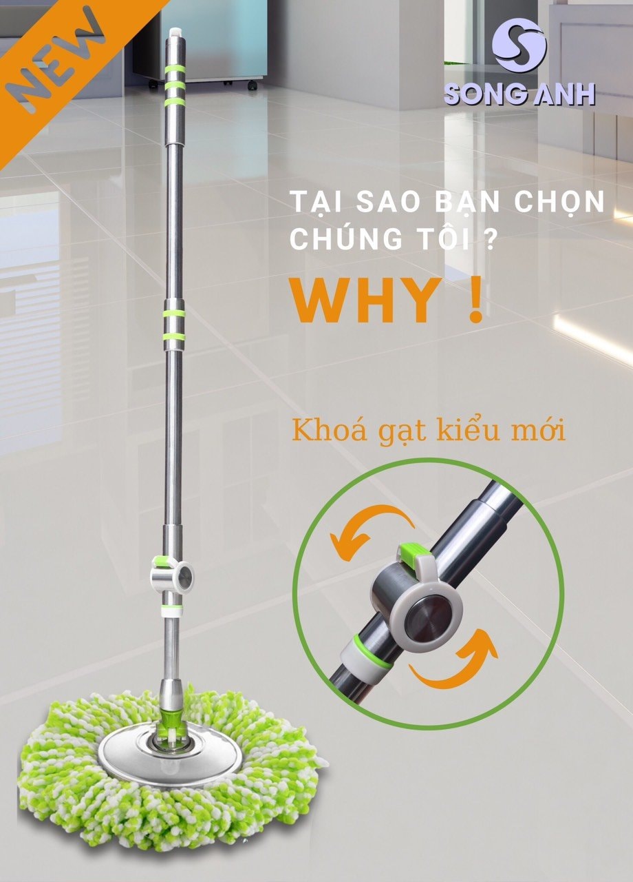 CÂY LAU NHÀ FULL INOX SONG ANH HÀNG CAO CẤP THIẾT KẾ HIỆN ĐẠI