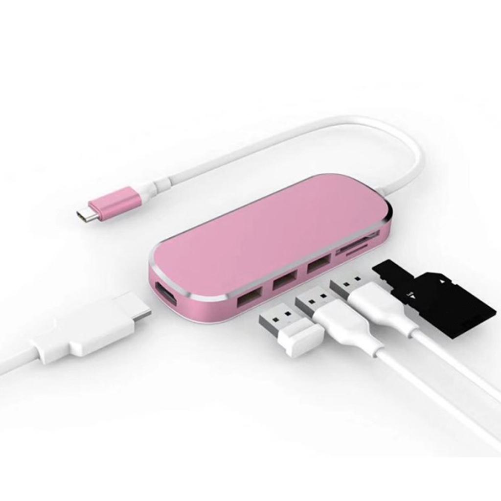 USB C Adapter 3.1 , 4K , USB Micro TF Ports, 3 USB 3.0 Ports,