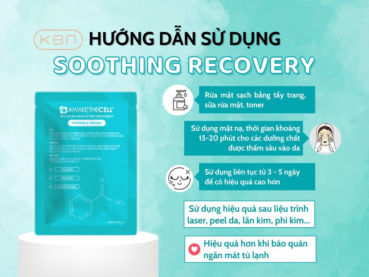 100, 50 Miếng Mặt Nạ Làm Dịu Da SOOTHING Awakethe Cell Hàn Quốc - Phục Hồi, Làm Dịu (Chính Hãng)