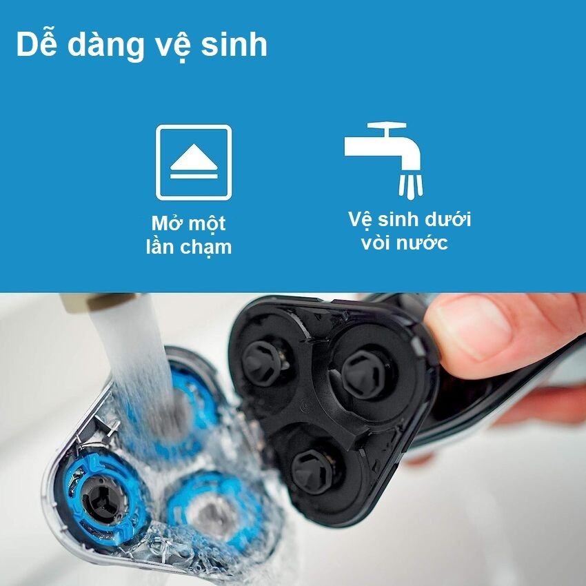 Máy cạo râu khô và ướt Philips Norelco S5290/88 tích hợp đầu tỉa mai - Hàng chính hãng