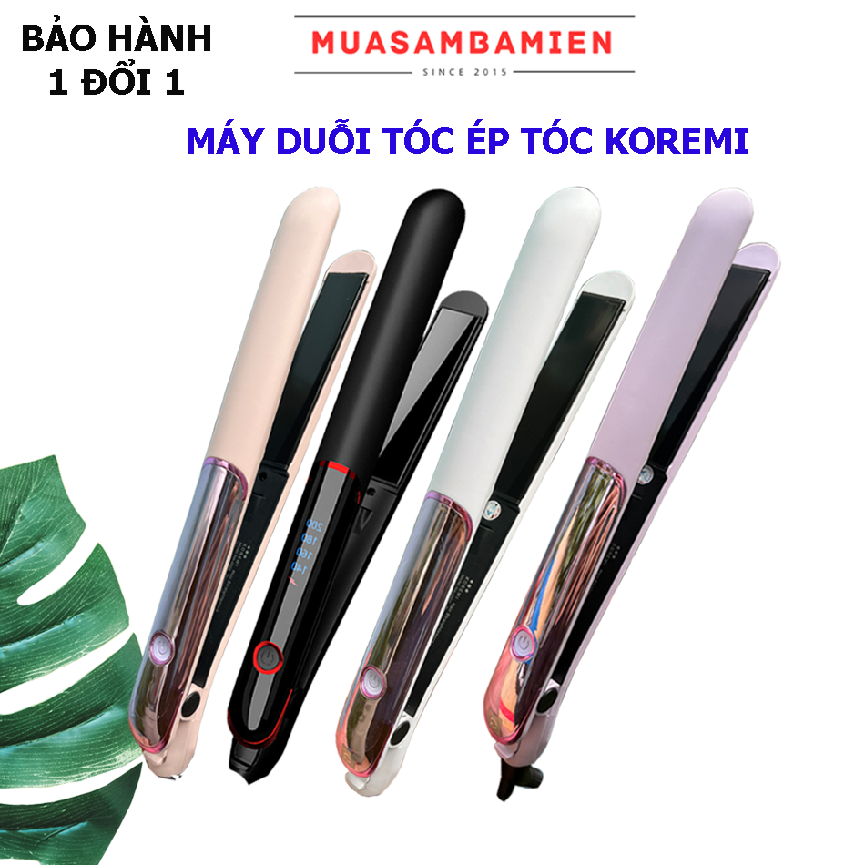 Máy duỗi tóc kẹp tóc uốn cúp xoăn lọn chỉnh nhiệt Hàn Quốc Koremi NA8868