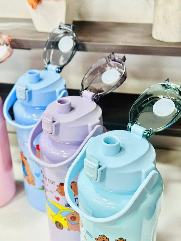 Bộ 3 Bình Đựng Nước Có Quai Sách – Bình Nhựa PC An Toàn, Tiện Dụng - HÀNG CHÍNH HÃNG MINIIN