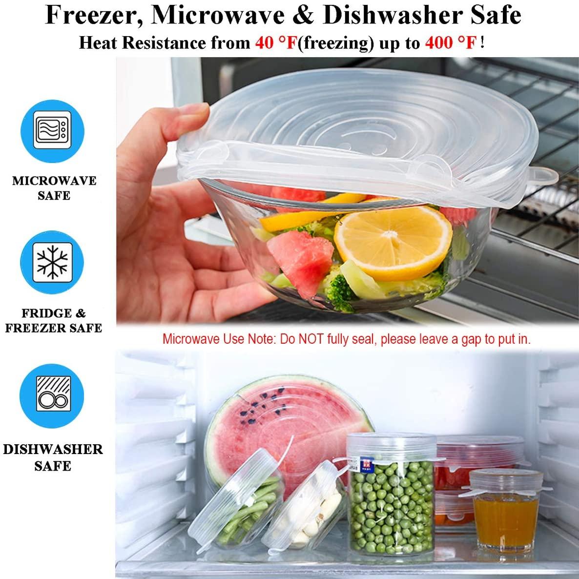 Set 6 / 12 Nắp Silicon Bảo Quản Thực Phẩm Tiện Lợi