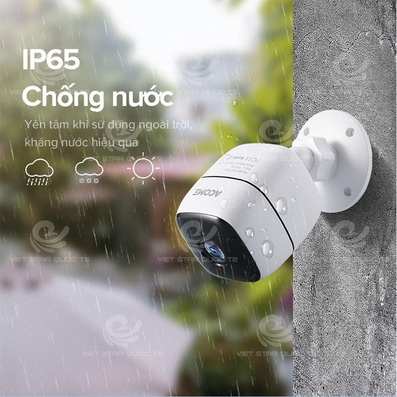 Camera Wifi Cố Định Ngoài Trời Chống Trộm ACOME, Độ Phân Giải 1080P, Dùng APP ACOME IOT - Hàng Chính Hãng