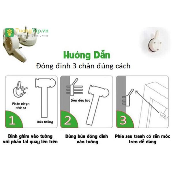 Tranh Canvas - Bộ 3 Tấm Tranh Treo Tường Phong Cảnh Biển 2 - Tặng Kèm Đinh Đóng Tường Không Cần Khoan