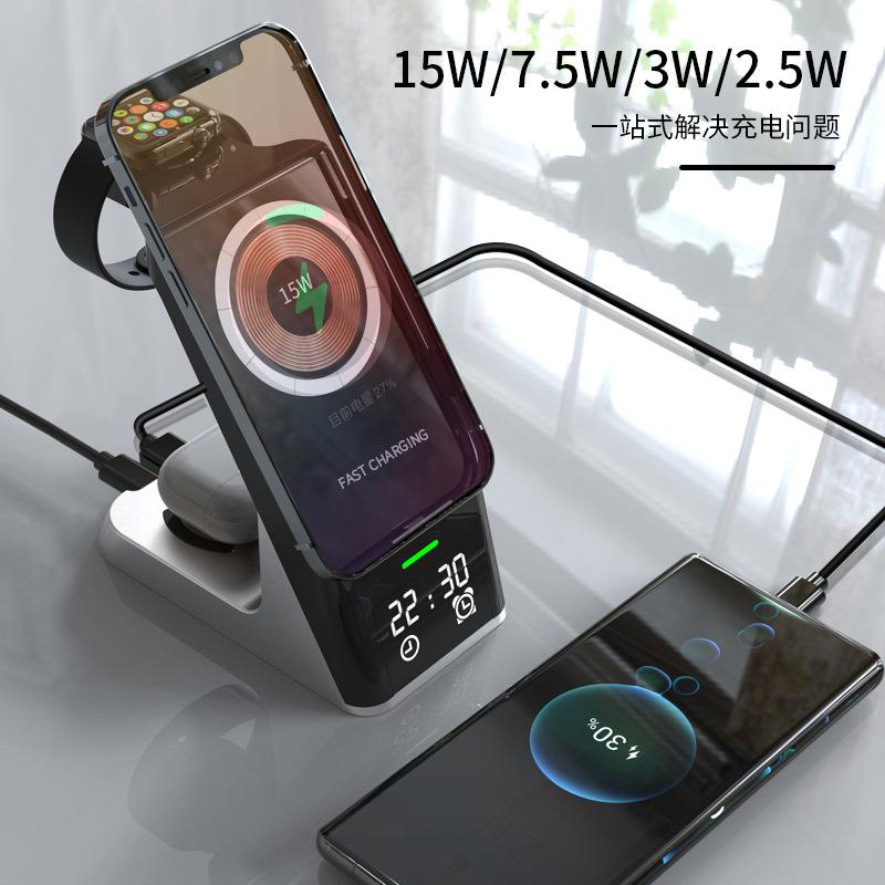 Bộ sạc không dây đa năng 6 trong 1 6 trong 1 có lực hút từ tính thuận lợi nhất phù hợp với tai nghe Apple watch, điện thoại di động sạc nhanh không dây