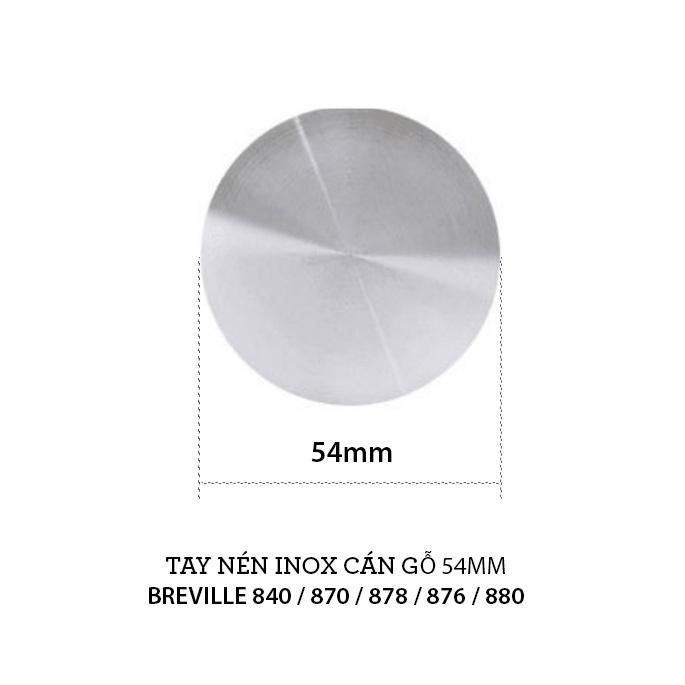 Tay nén cà phê Breville cán Gỗ kích thước đường kính 54.2mm- Hàng chính hãng