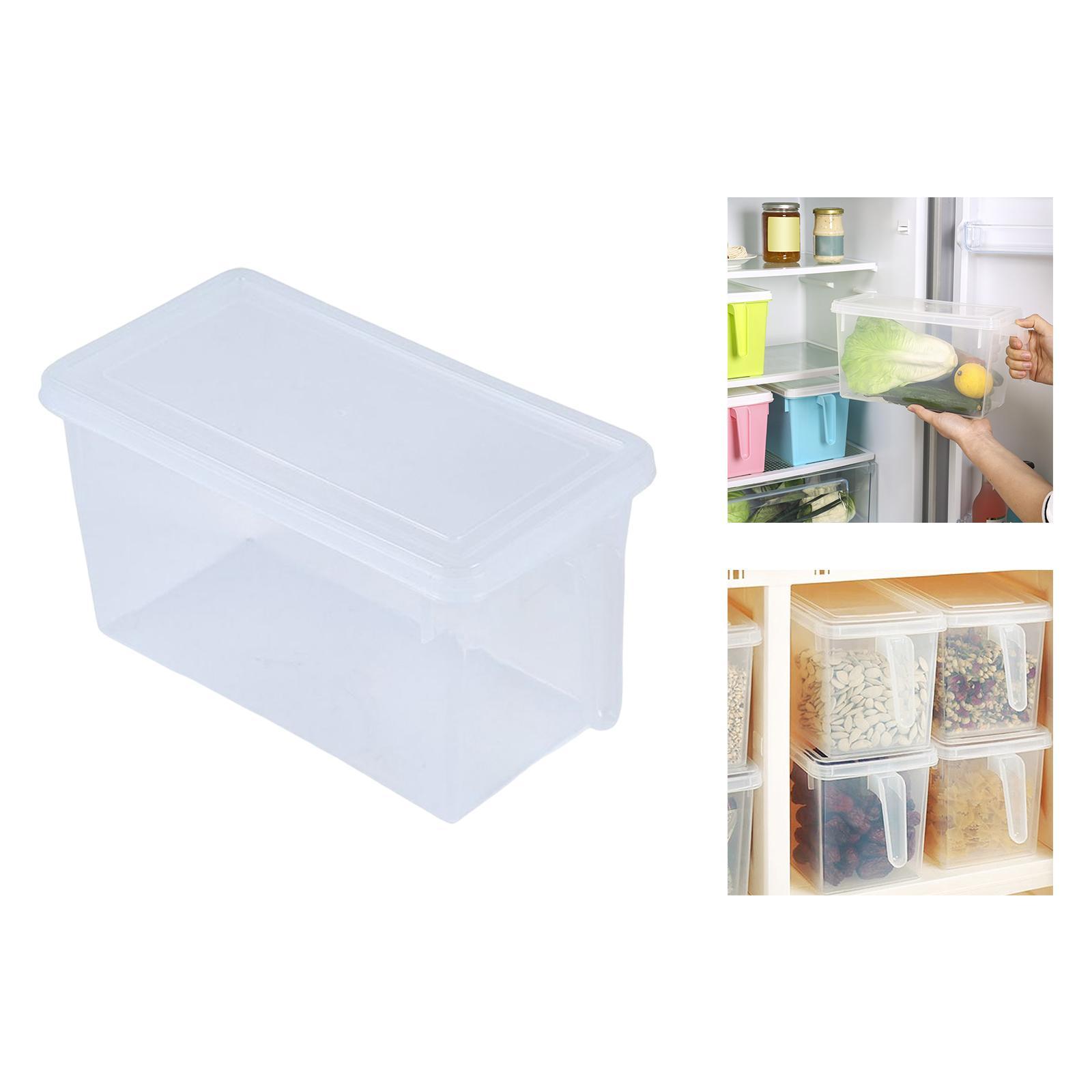 Fridge Organizer Box with Lid Leakproof Food Storage Organizer for Cabinets Shelves