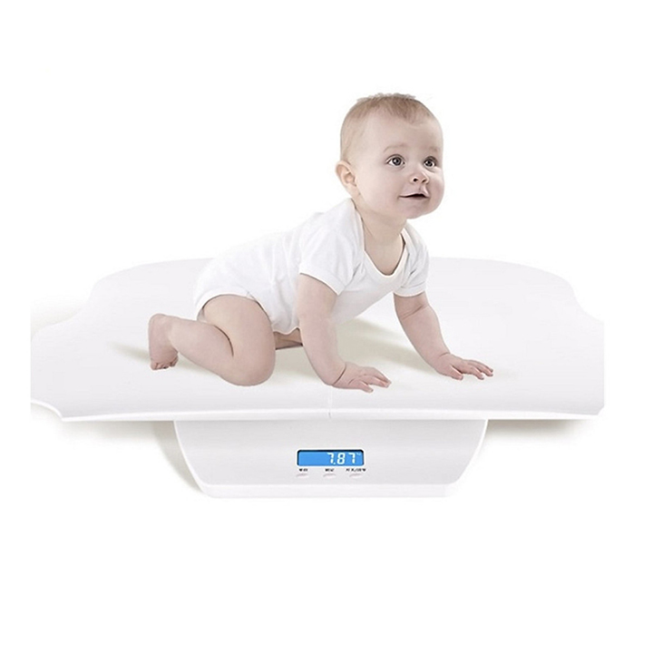 Cân Điện Tử Cho Bé Sơ Sinh BABY SCALE, Cân Tối Đa 100KG, Kết Hợp Đo Chiều Cao Em Bé