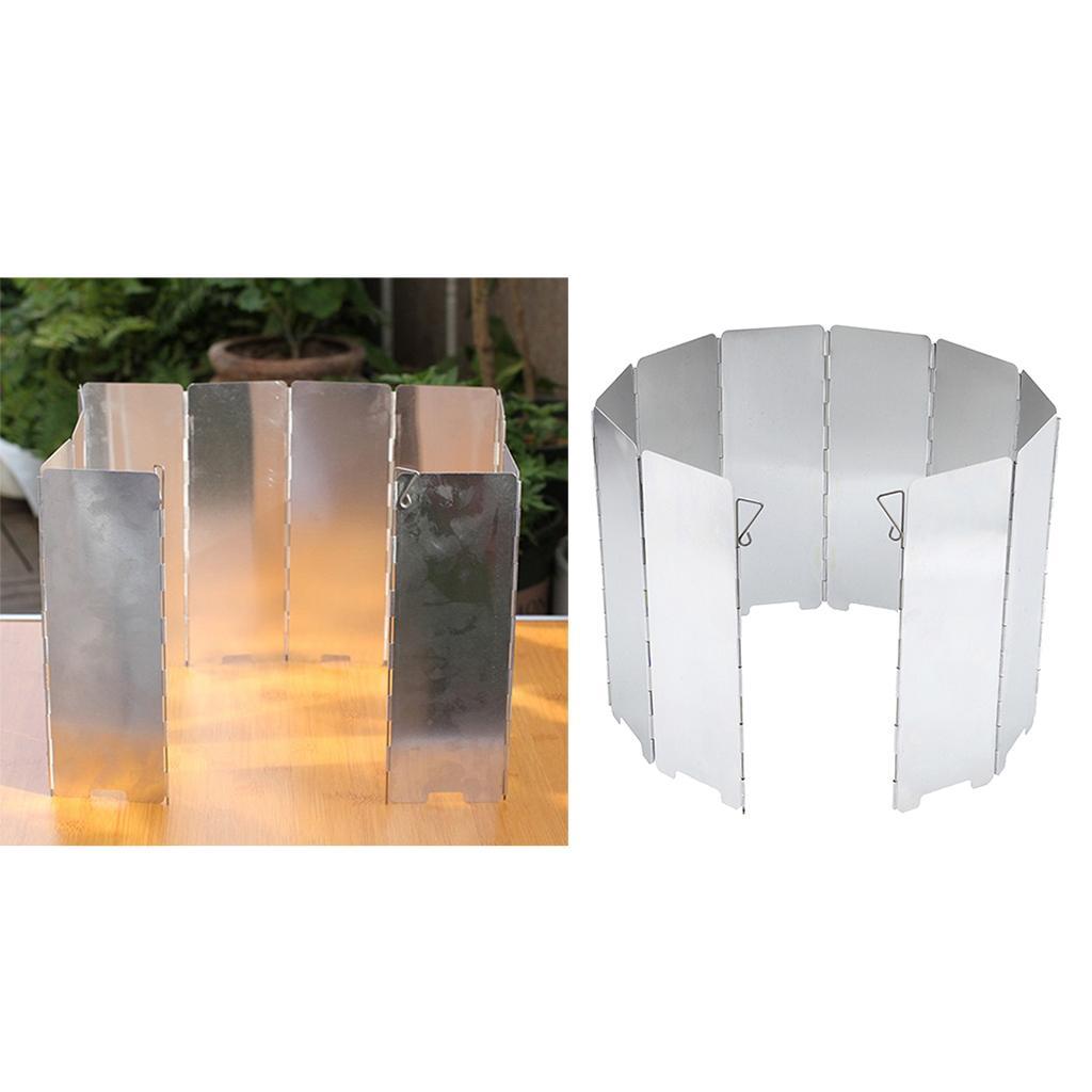 20x Folding Plates Outdoor Stove Wind Camping Kitchen Gas Screen Foldable