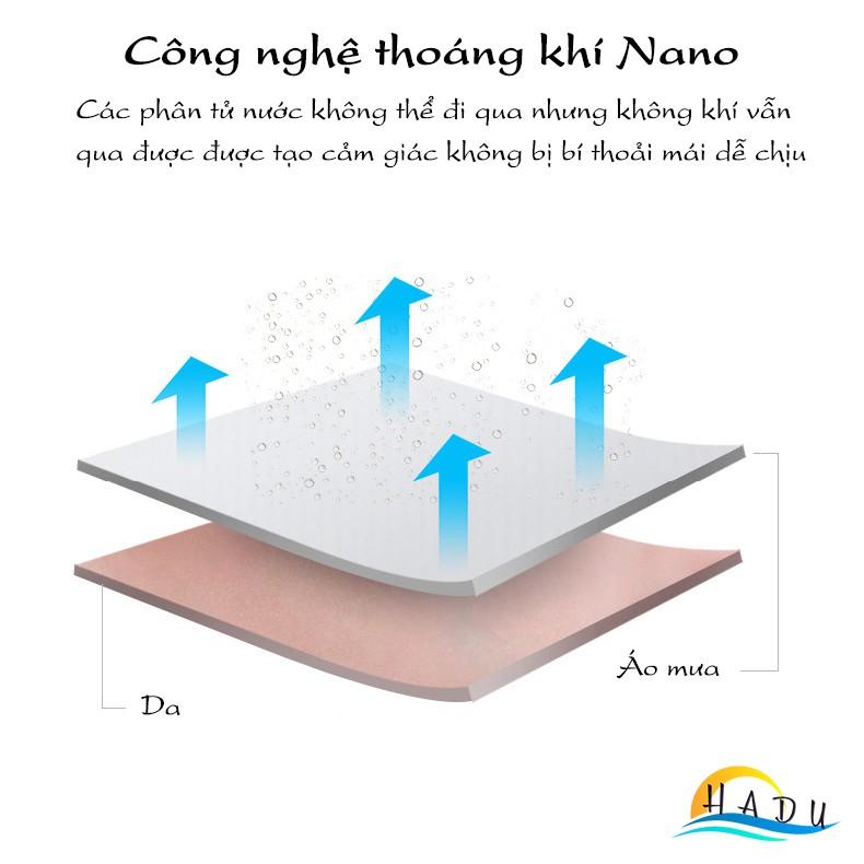 Áo Mưa Bộ 1 Người Trong Suốt Cao Cấp HADU