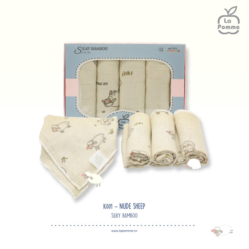 K001 Set 5 Khăn sữa sợi tre lụa (30x30) La Pomme