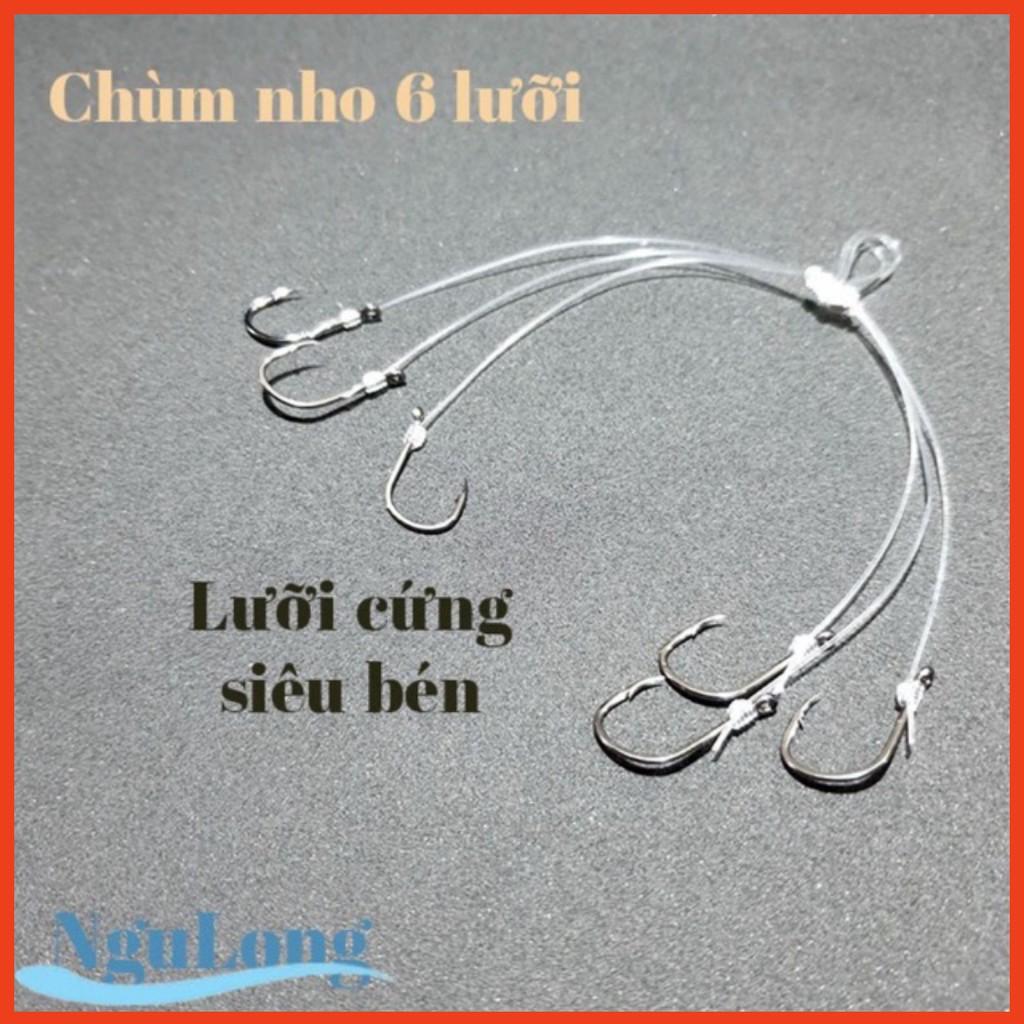 Lưỡi Câu Chùm Nho 6 Lưỡi Phù Hợp Câu Cá Tra, Trê, Chim Cực Kỳ Nhạy