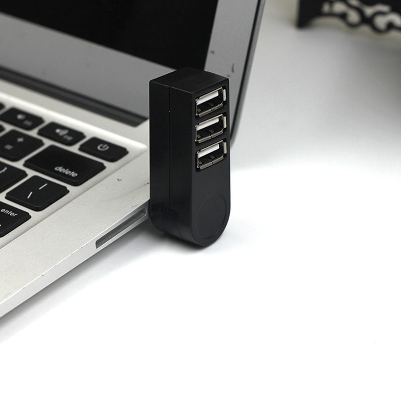 3 Port USB 2.0 Hub 270 Degree Rotatable USB Docking Station for PC Laptop Phones