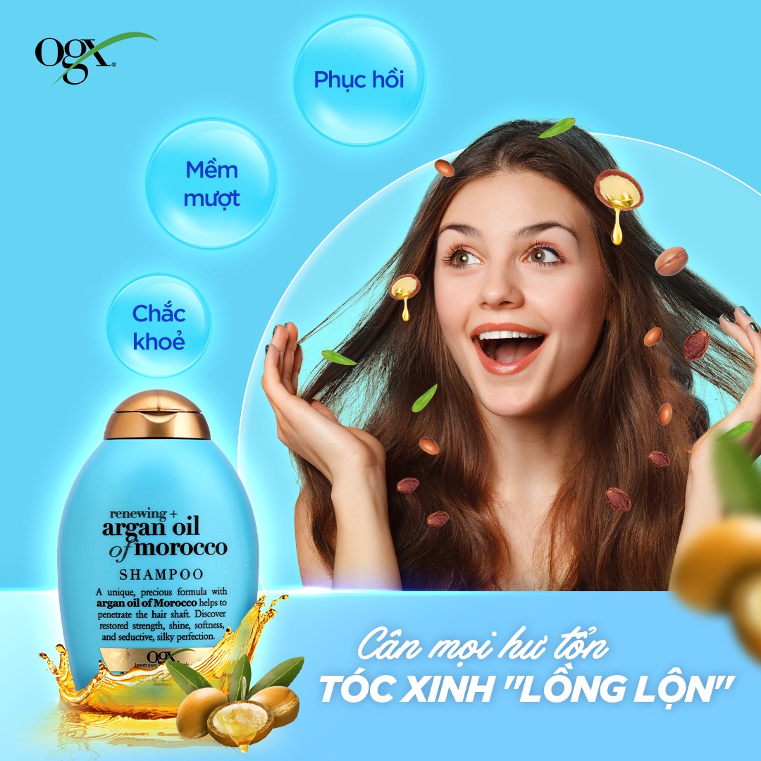 Dầu Gội OGX Renewing + Argan Oil Of Morocco Phục Hồi Hư Tổn 385ml