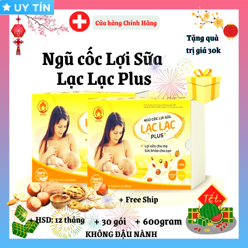 Ngũ cốc lợi sữa Lạc Lạc Plus mới cao cấp 39 loại hạt giúp mẹ bổ sung vitamin và khoáng chất, canxi giúp xương chắc khỏe 600g