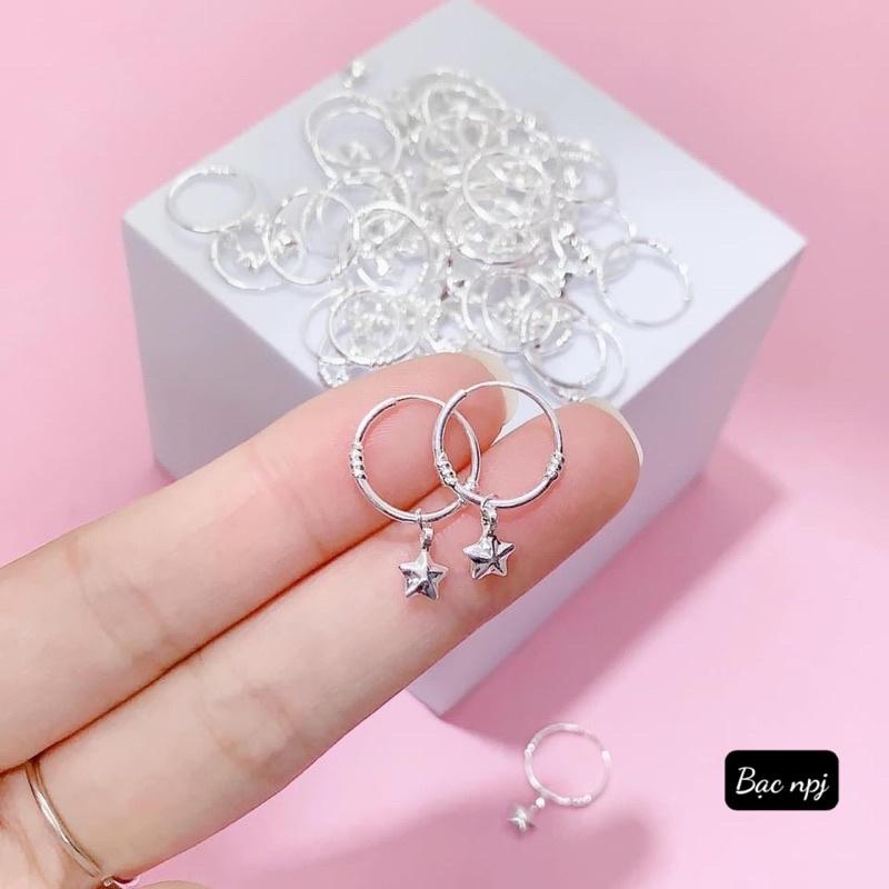 Bông Tai cho bé, Hoa tai Bạc xinh xắn cho bé yêu - Bạc Npj