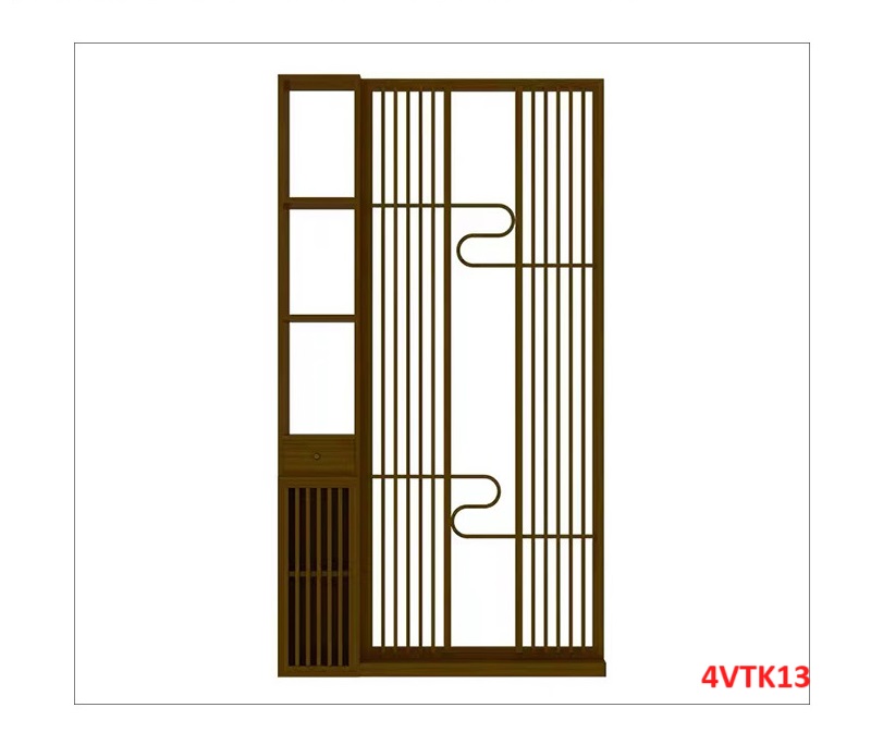 Vách ngăn phòng khách, vách ngăn tủ kệ bằng gỗ 4VTK13 - Nội thất lắp ráp Viendong adv