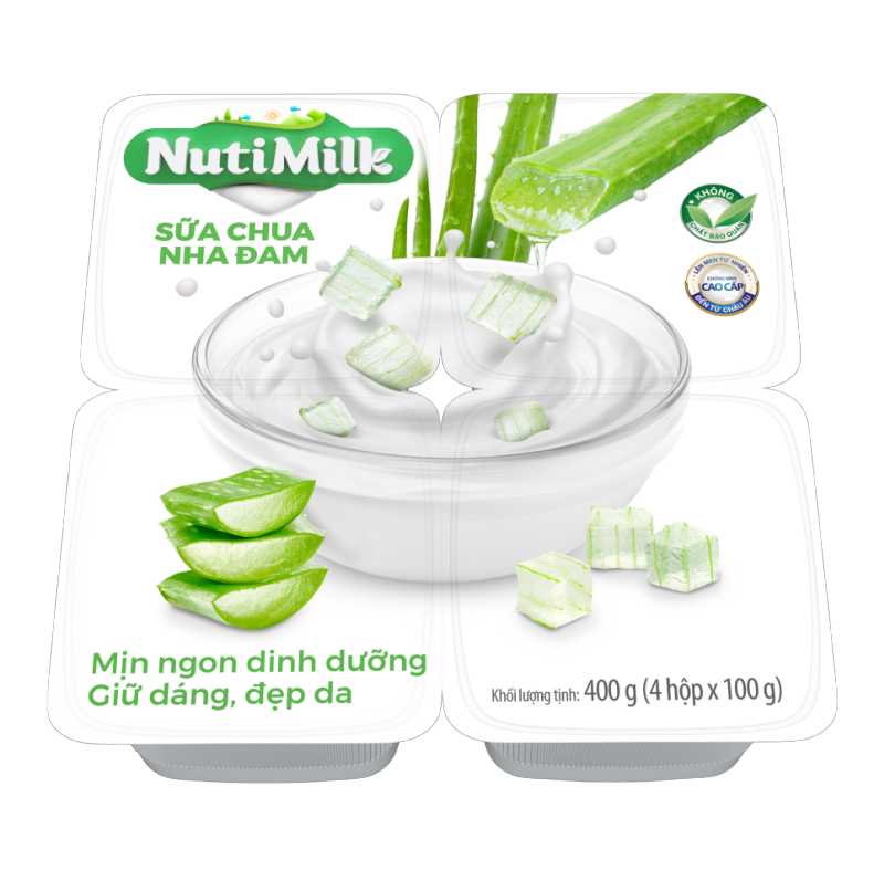 NutiMilk Thùng 48 Hộp Sữa chua Nha Đam TU.NSCNDTIA Nutifood