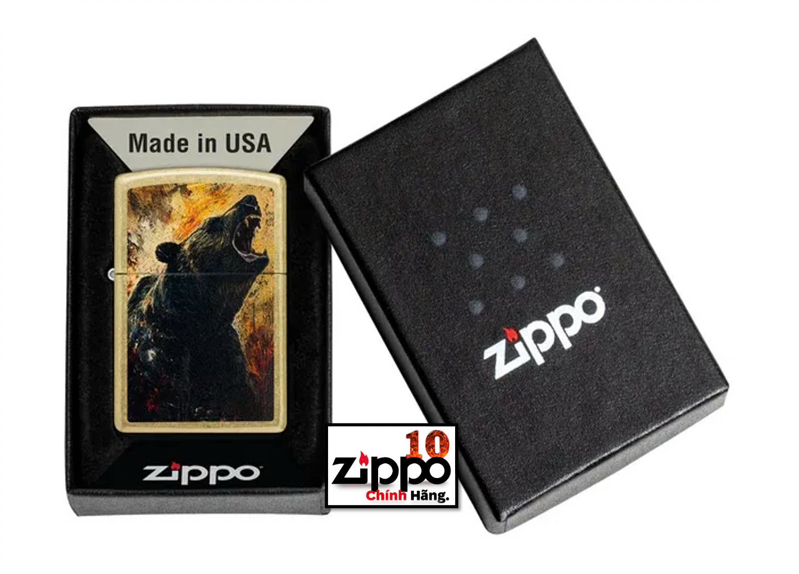 Bật lửa Zippo 46695 Grizzly Roar Design - Chính hãng 100%