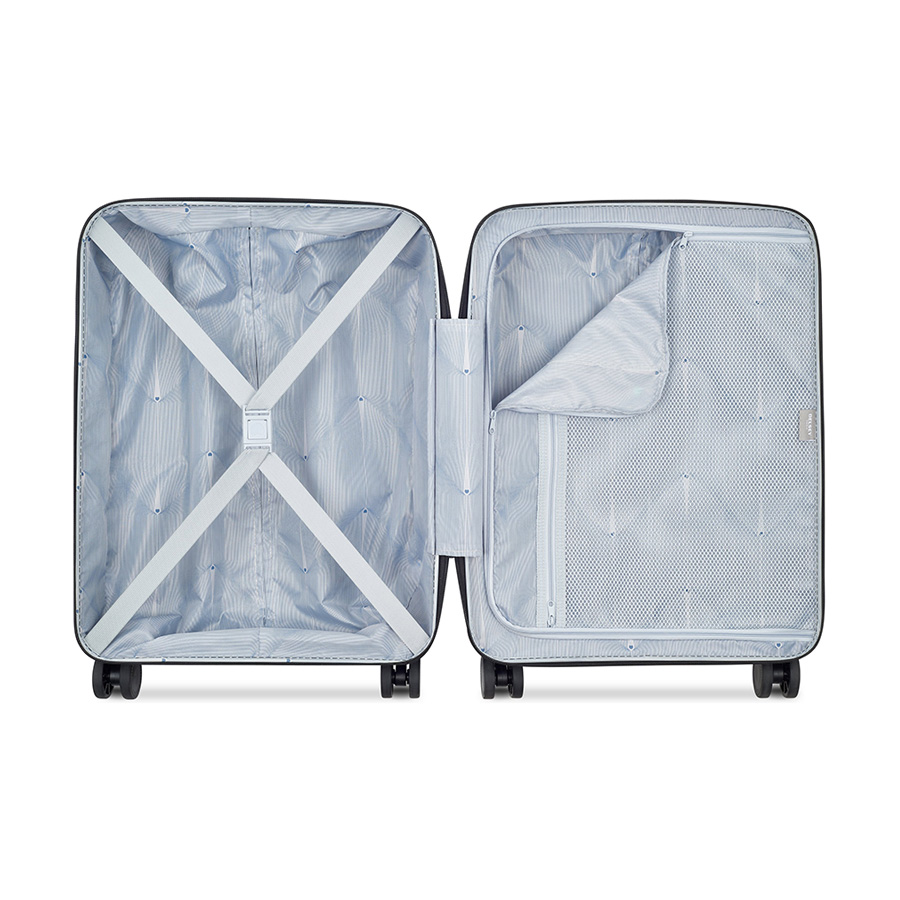 Vali kéo Ordener DELSEY - PHÁP: Vali kéo nhựa Polypropylene nhẹ nhưng vẫn bền chắc Thiết kế độc đáo với lớp vỏ nhám cùng các chi tiết bóng nổi bật Khóa số TSA an toàn tiêu chuẩn Hoa Kỳ