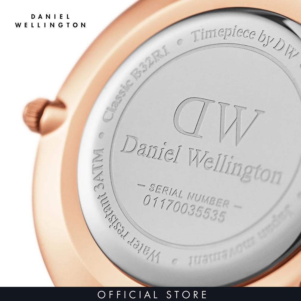 Đồng hồ Nữ Daniel Wellington dây vải nato - Petite Rosewater mặt trắng - vỏ vàng