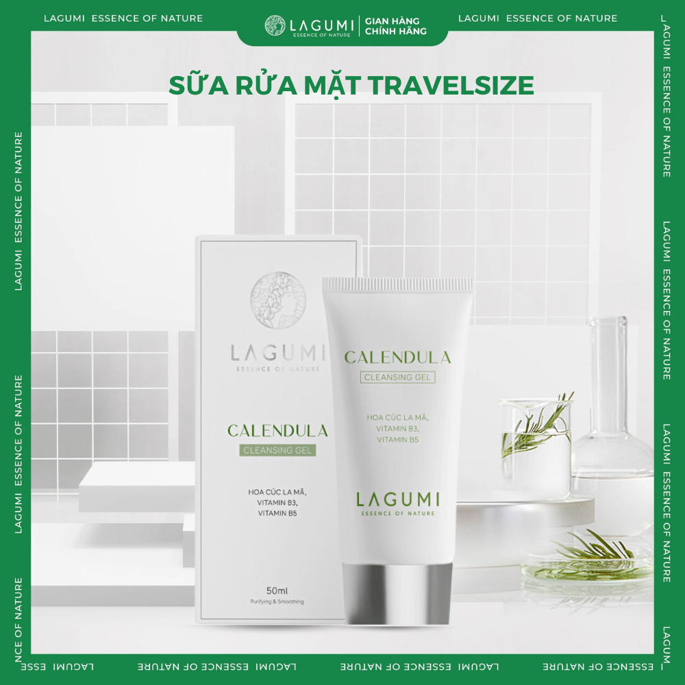 Sữa rửa mặt sạch sâu ngừa mụn Lagumi Calendula Cleansing Gel 50ml