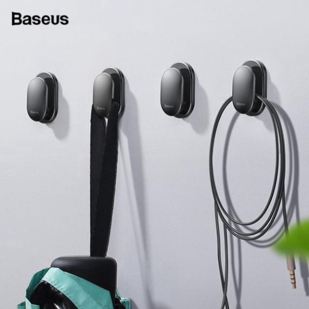 Set 4 Móc Treo Đồ Đa Năng Sử Dụng Trên Xe Hơi, Văn Phòng, Nhà Riêng Tiện Dụng - Hàng Chính Hãng Baseus