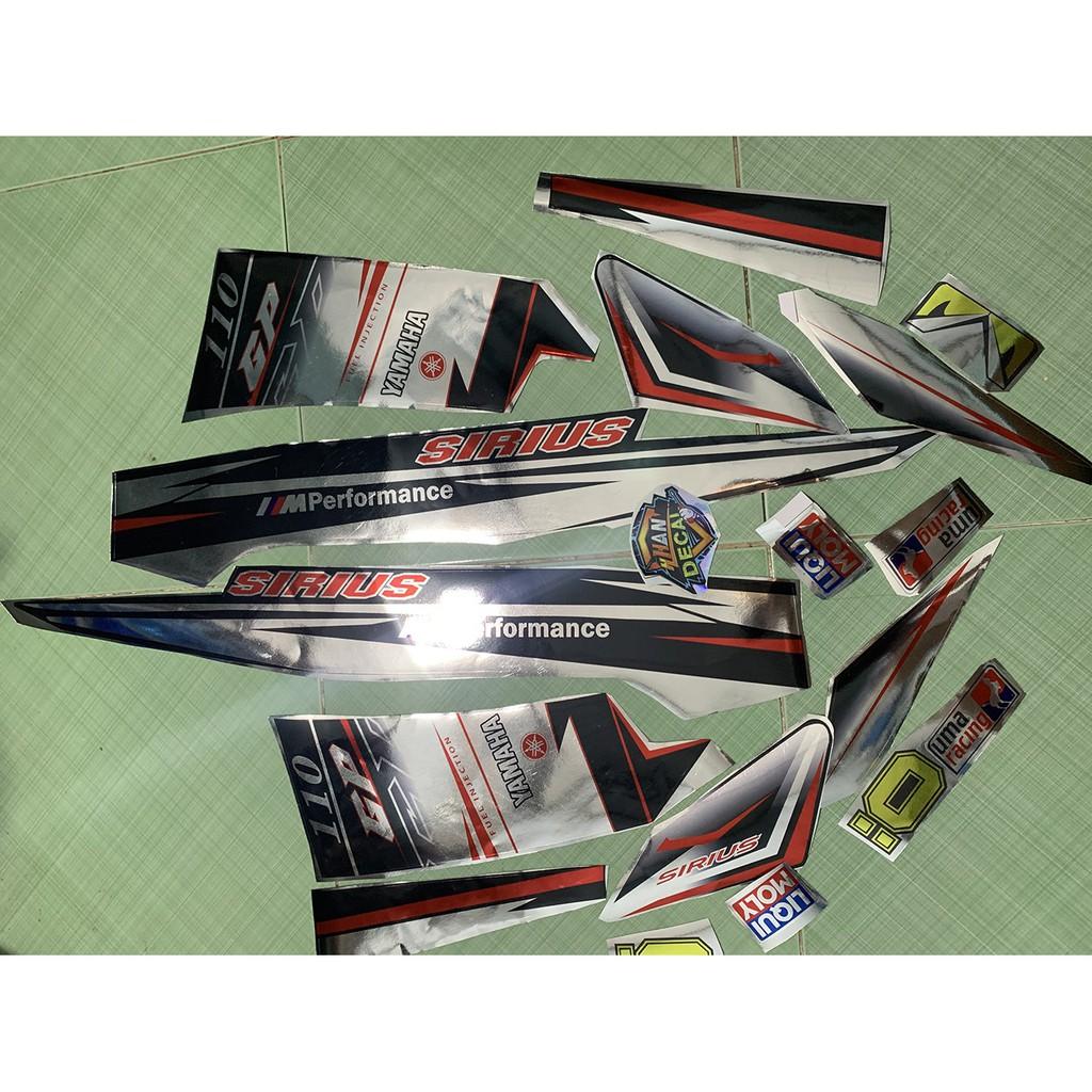 Tem sirius 110 bạc đỏ crom