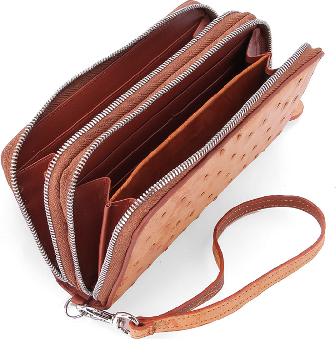 Ví nữ da đà điểu 2 khóa Huy Hoàng