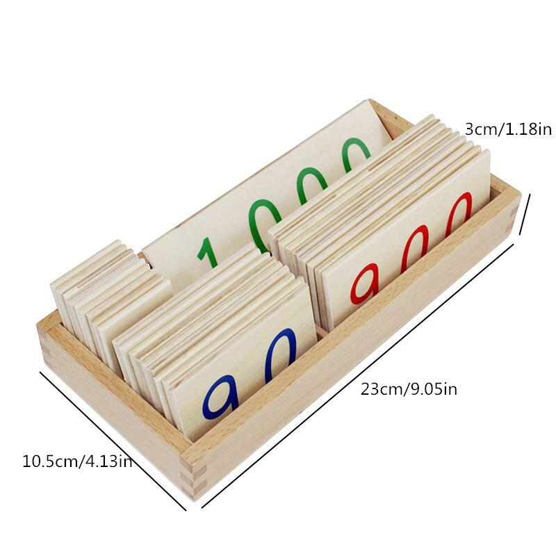 (Bản quốc tế) Hộp thẻ số 1-1000 cỡ nhỏ - Small Wooden Number Cards With Box 1-1000