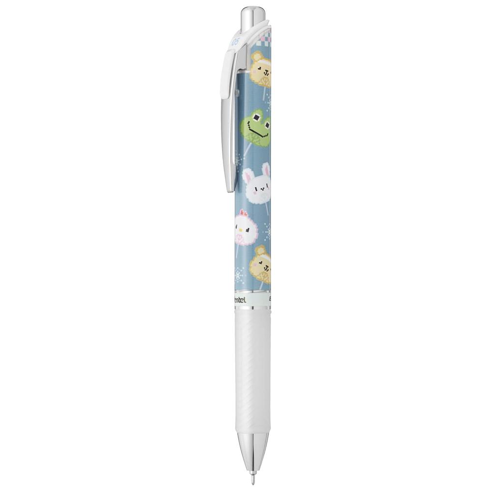 Bút Gel EnerGel Kawaii Pixel Art 0.5 mm - Pentel BLN75KW38-C - Uchiwa - Mực Xanh