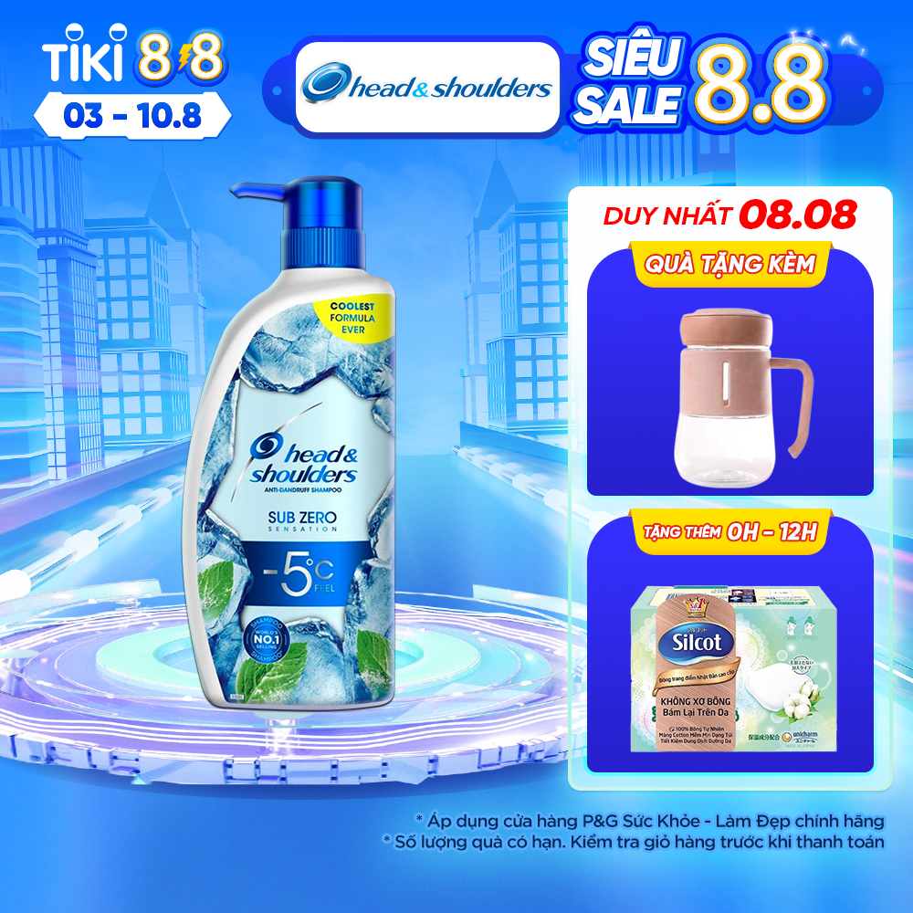 Dầu Gội Head &amp; Shoulders Sub-Zero Băng Lạnh 0 Độ 550ml