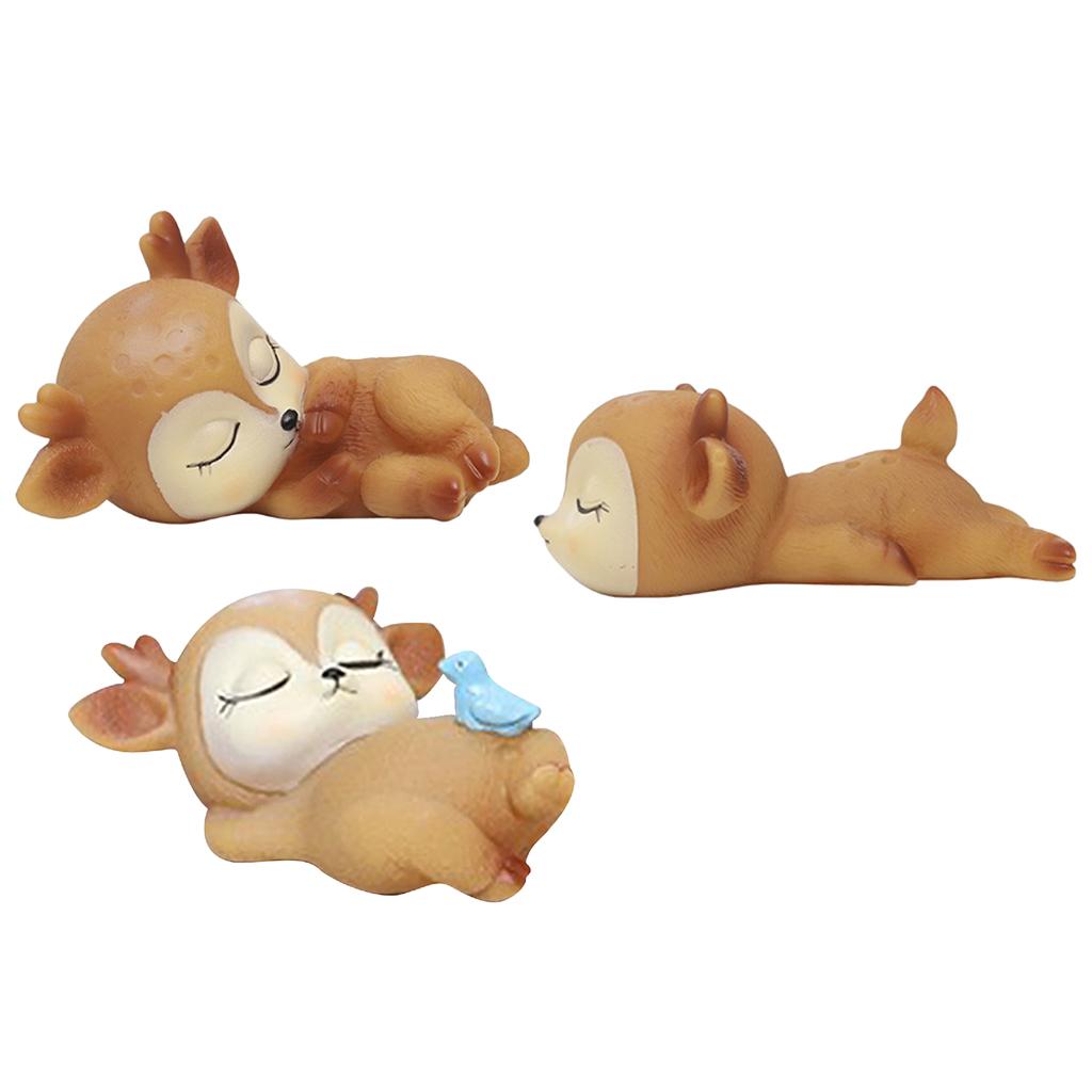 3 Xlovely Rào Đồ Trang Trí Ốp Kawaii Ngủ Động Vật Bé Trang Trí