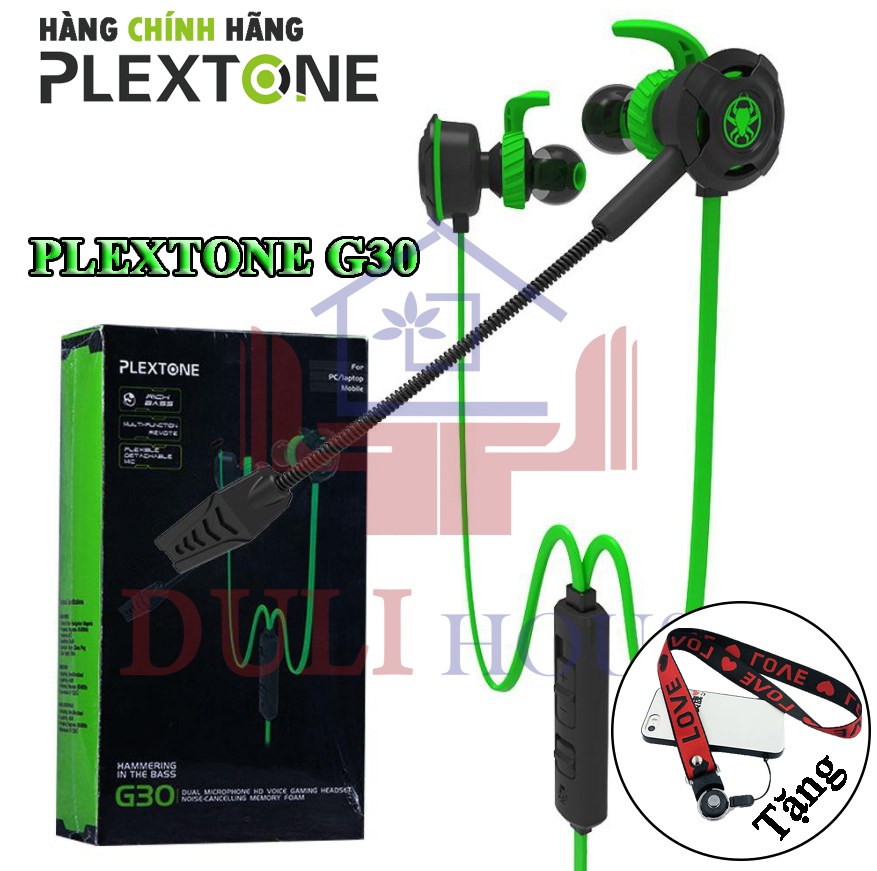 Tai Nghe Gaming PLEXTONE G30 Mic Tháo Rời - Tai Nghe Nhét Tai Chuyên Game - Tai Nghe Chơi PUBG Cực Tốt - Hàng Chính Hãng