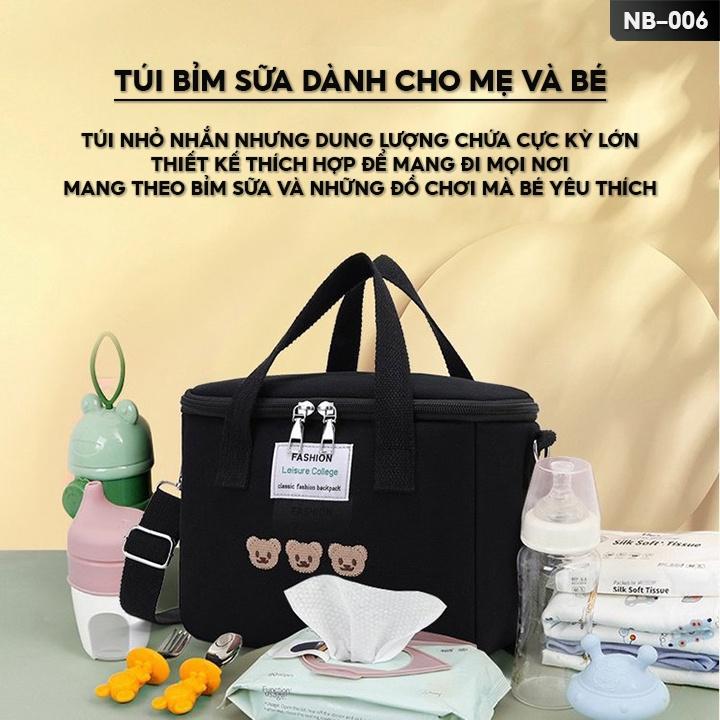 Túi Xách Mẹ Bỉm Sữa Đựng Đồ Dùng Dành Cho Bé Khi Ra Ngoài Sức Chứa Lớn Đựng Được Nhiều Món NB-006