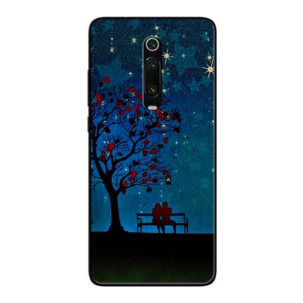 Hình ảnh Ốp Lưng in cho Xiaomi Mi 9T Mẫu Cặp Đôi Ngồi Ghế Đá - Hàng Chính Hãng