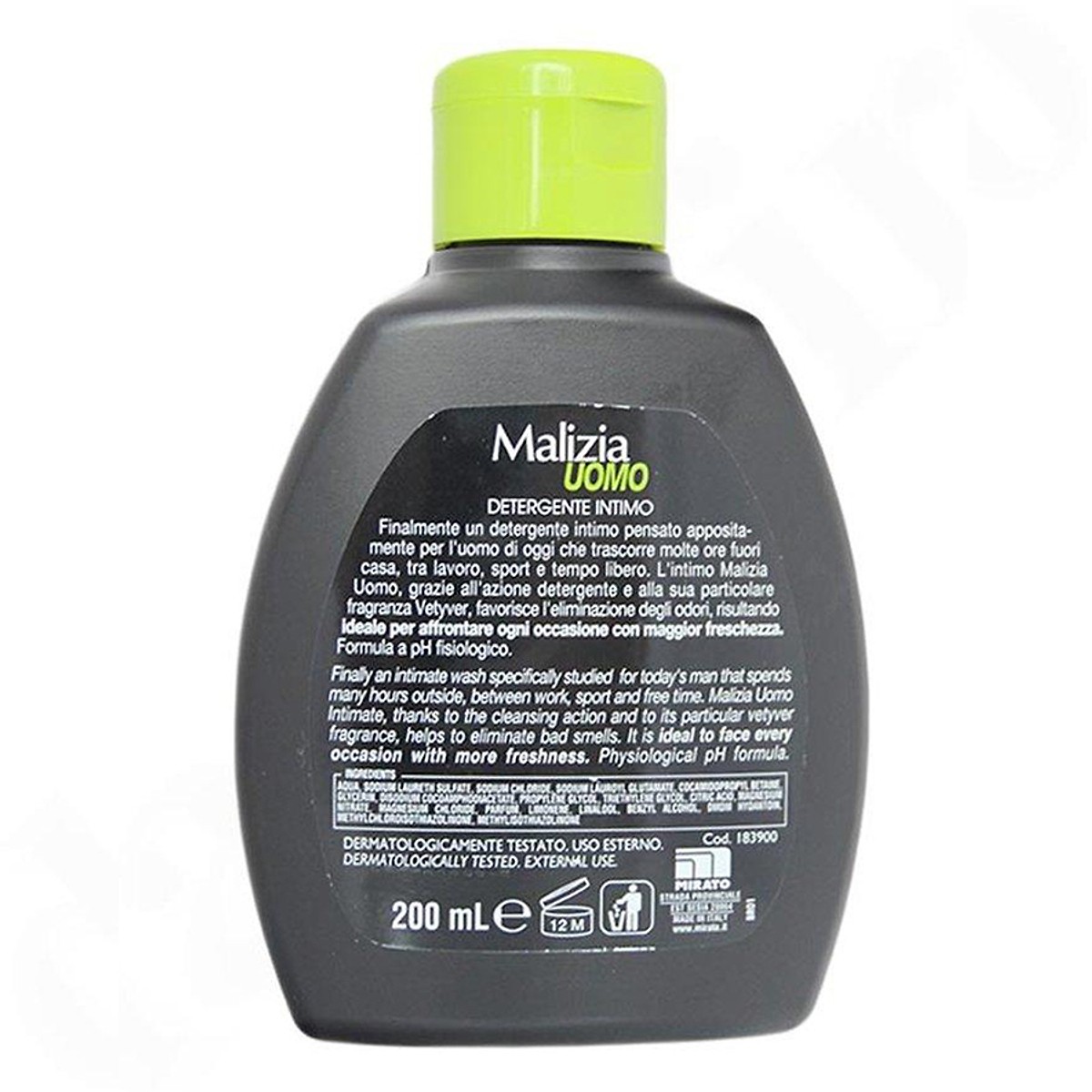 Combo 1 dung dịch vệ sinh nam Malizia Ý (200ml) + 1 Nước dưỡng sau cạo râu Malizia Ý (100ml)