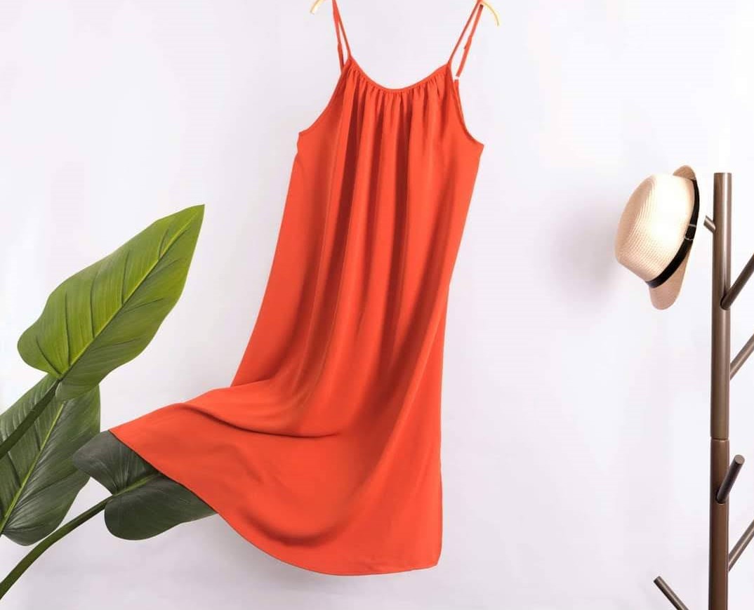 [Hantu Sleepwear] Váy ngủ lụa dáng dài xẻ tà mặc nhà sang trọng xinh xắn