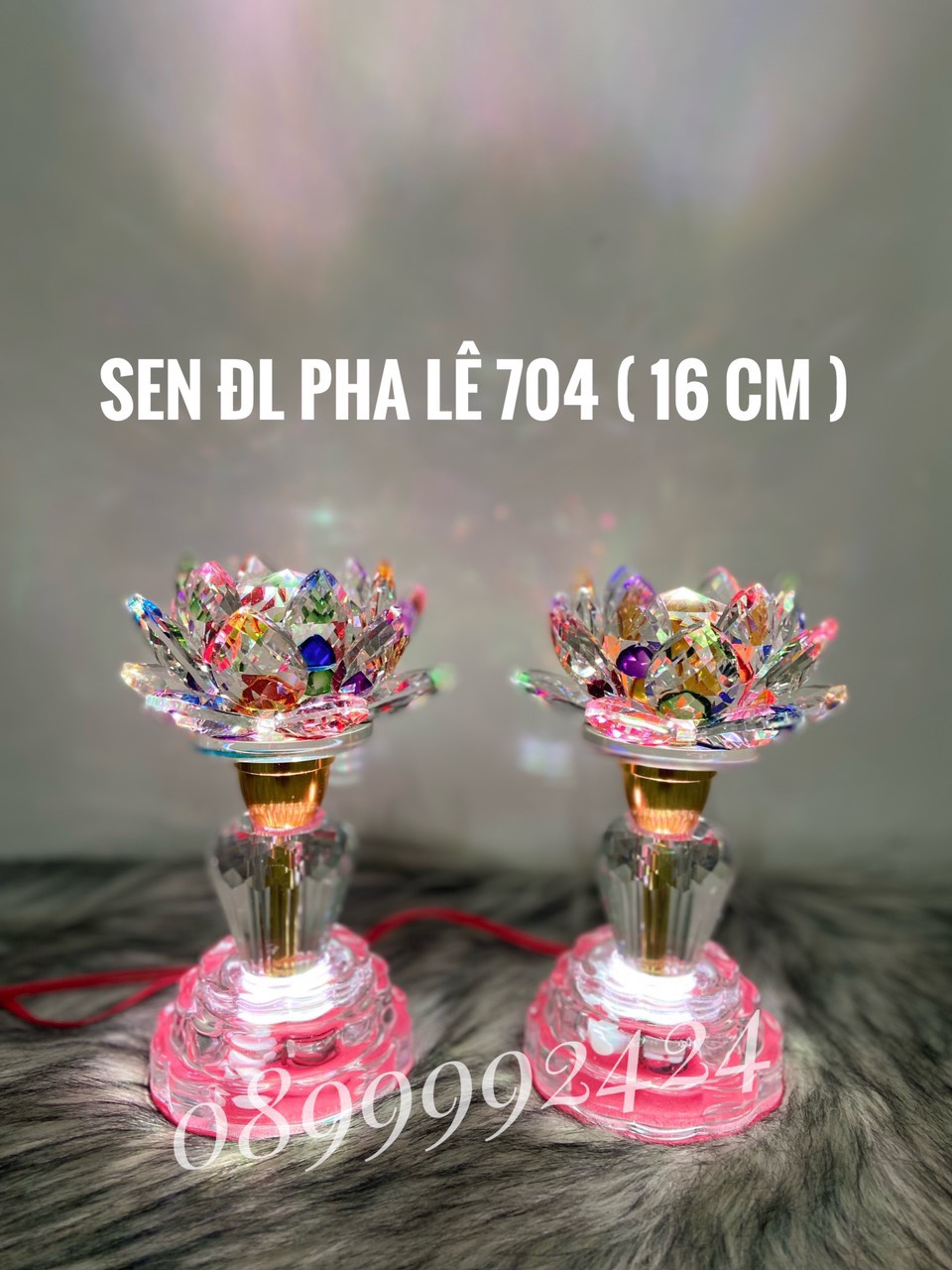 ĐÈN THỜ PHA LÊ CAO CẤP 704 ( 16 cm ) 1 CẶP