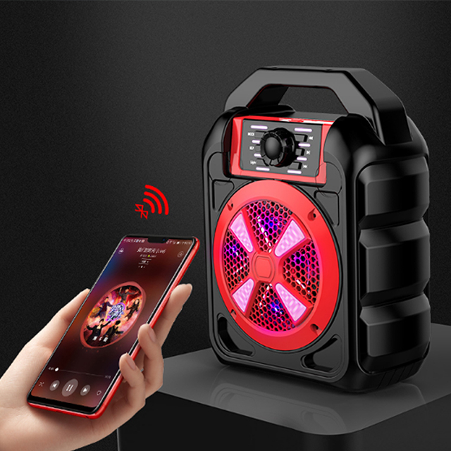 Loa Xách Tay Di Động Bluetooth Hát Karaoke bb-502 Công Suất Lớn Thiết Kế Hiện Đại Có Đèn Led RGB Nổi bật Hỗ Trợ Cổng Kết Nối USB, TF, AUX, MICRO Đa Năng