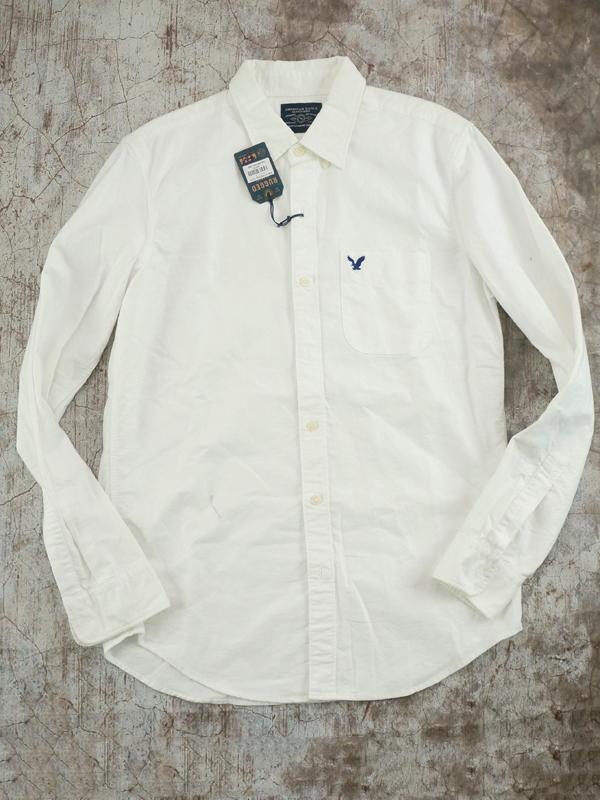 Áo Sơ Mi Nam AE Logo Slim Fit Oxford Shirt Button Down - Size L